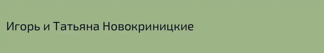 Игорь и Татьяна Новокриницкие